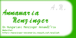 annamaria menzinger business card